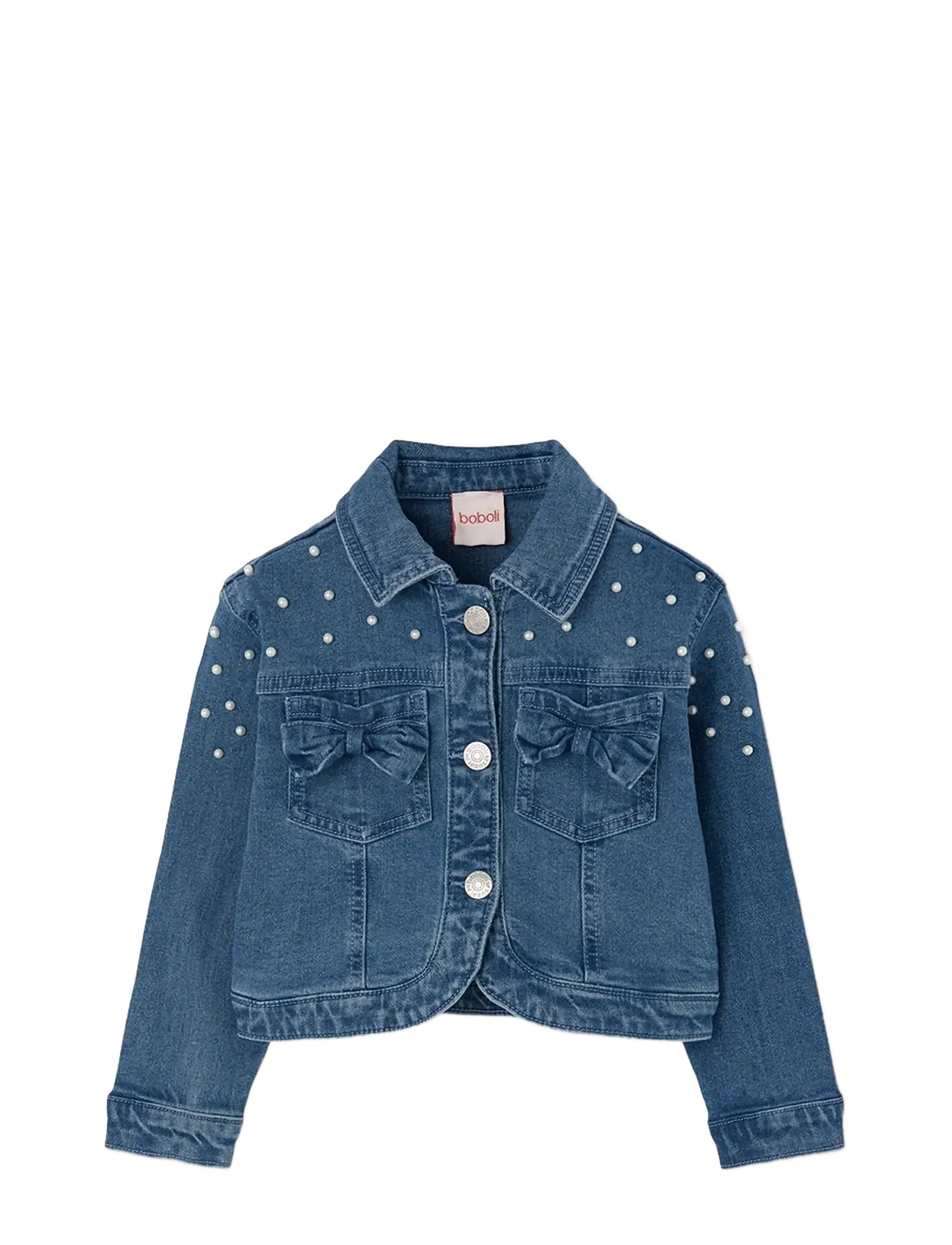 Boboli Denim jacket stretch for girl -BCI - Denim jackets - BLEACH / blue