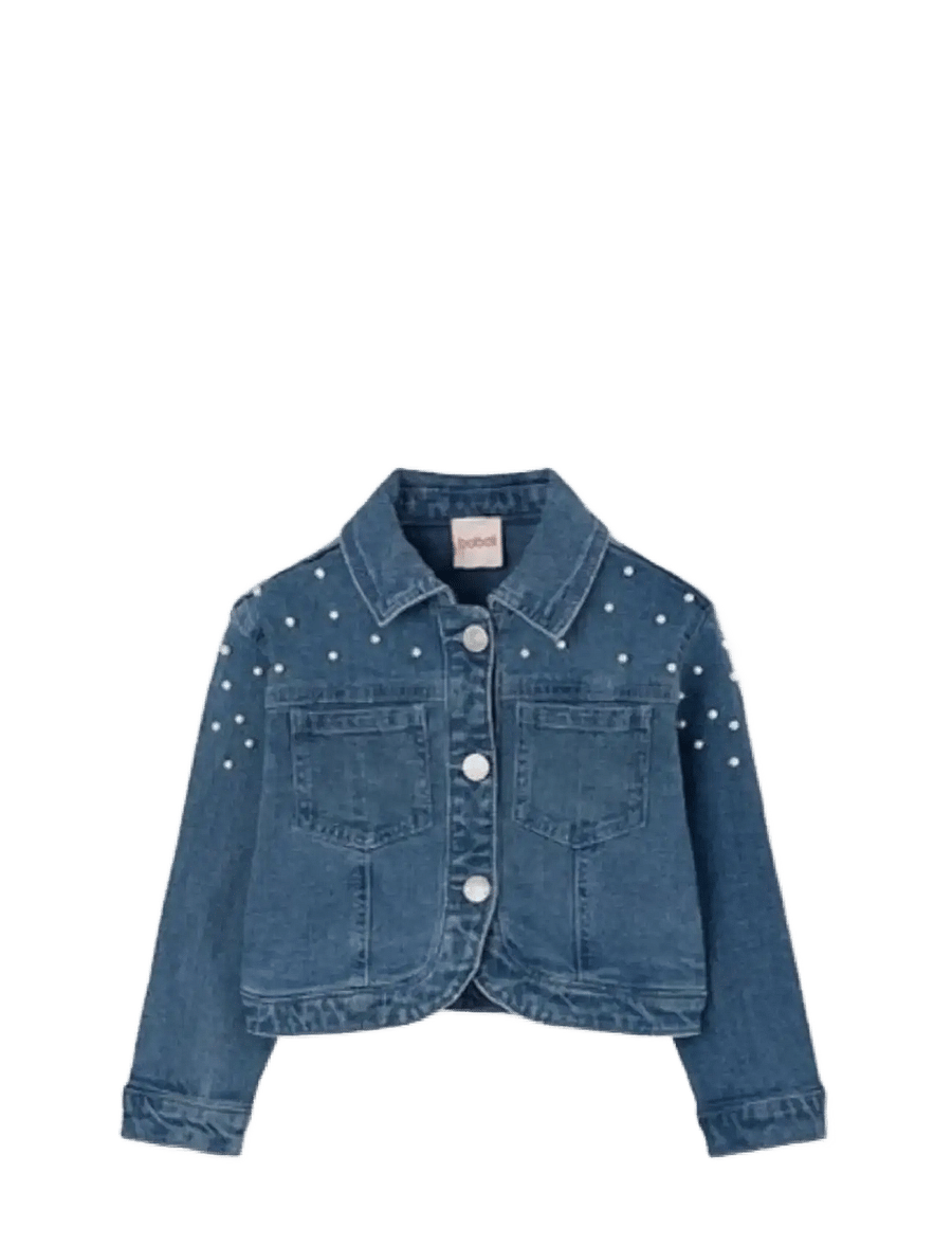 Boboli - Denim jacket stretch for girl -BCI - jeansjacken - bleach - 0