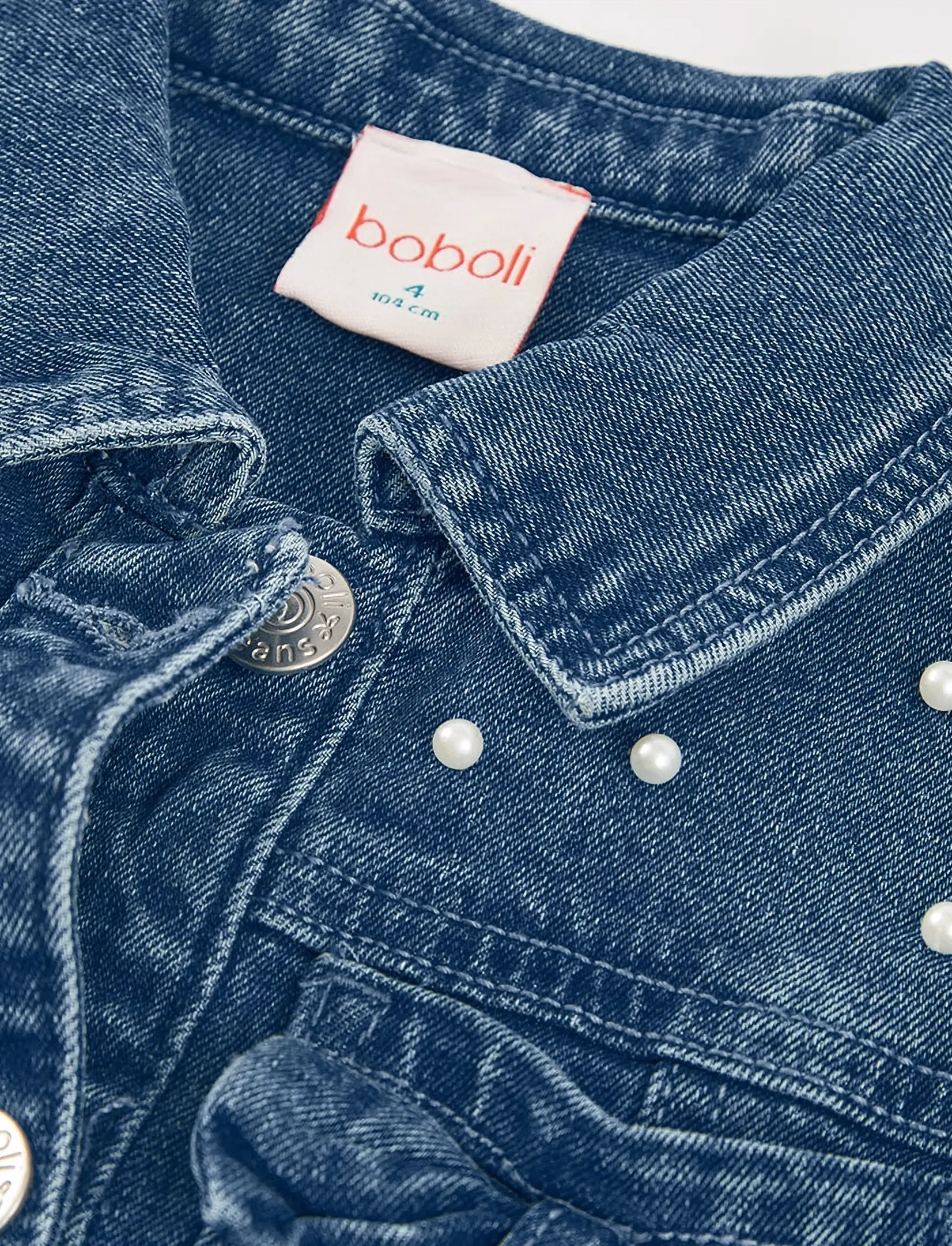 Boboli - Denim jacket stretch for girl -BCI - jeansjacken - bleach - 2