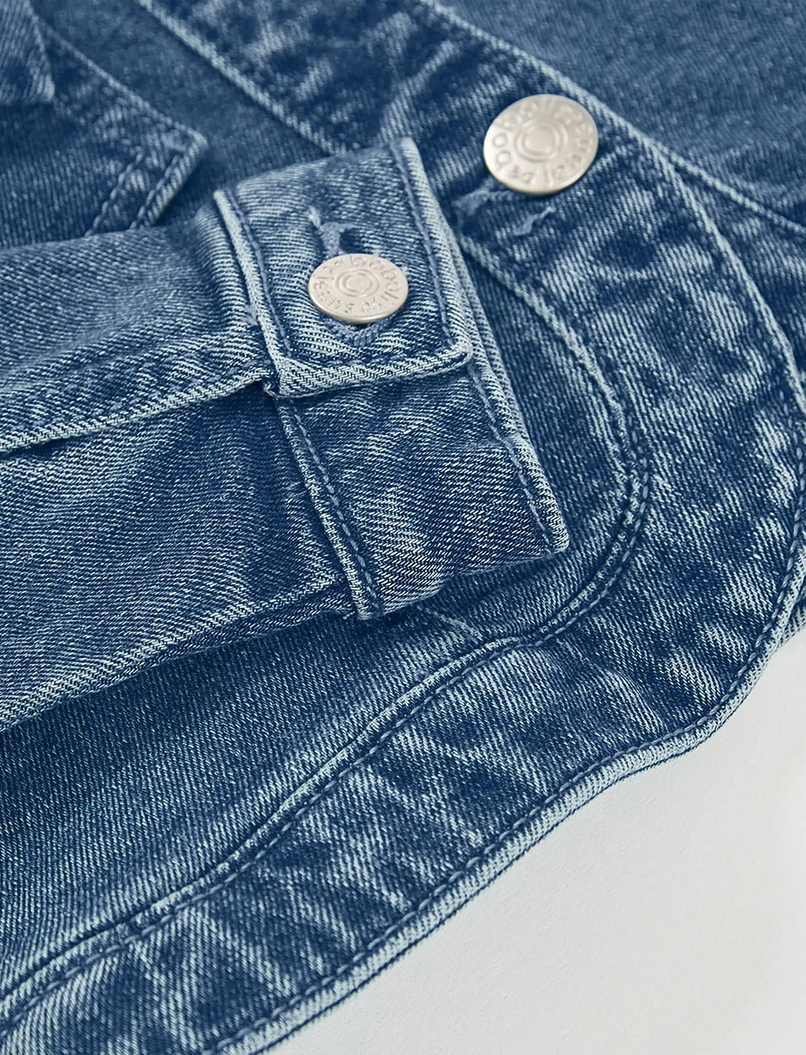 Boboli - Denim jacket stretch for girl -BCI - jeansjacken - bleach - 3