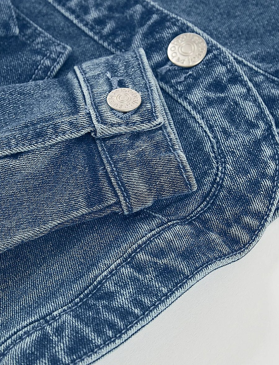 Boboli - Denim jacket stretch for girl -BCI - jeansjacken - bleach - 3