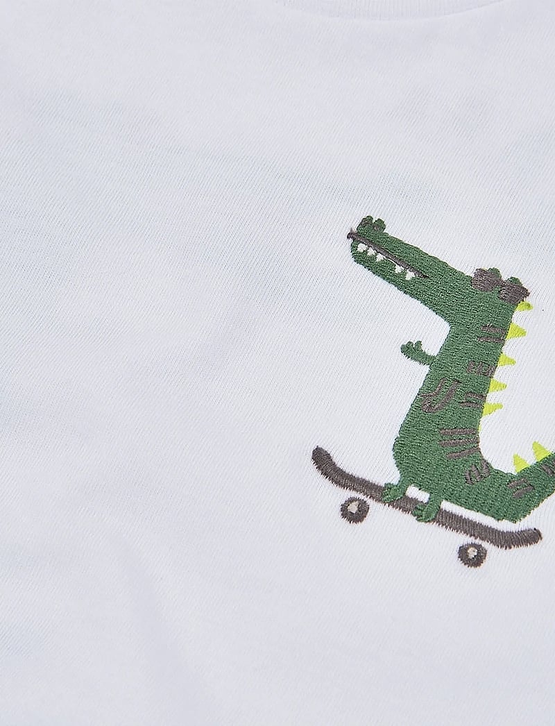 Boboli - Knit t-Shirt for boy -BCI - lühikeste varrukatega t-särgid - white - 3