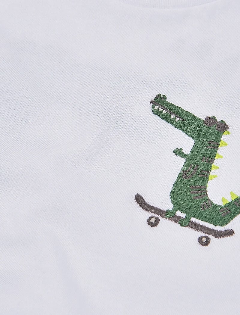 Boboli - Knit t-Shirt for boy -BCI - lühikeste varrukatega t-särgid - white - 4