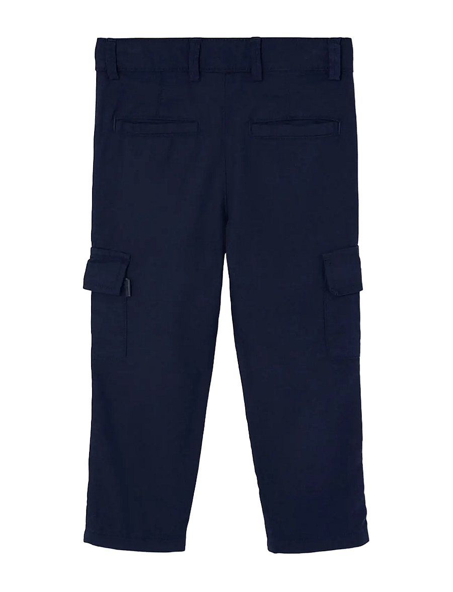 Boboli - Linen trousers for boy -BCI - pantalon pour bébé - navy - 1