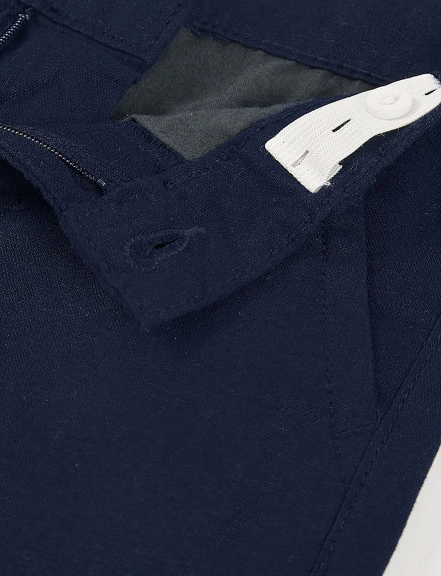 Boboli - Linen trousers for boy -BCI - pantalon pour bébé - navy - 3