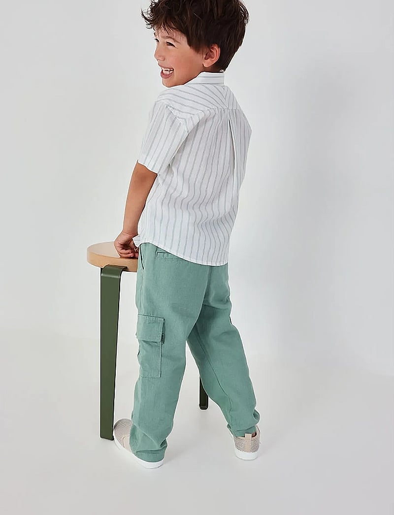 Boboli - Linen trousers for boy -BCI - babybukser - laurel - 3