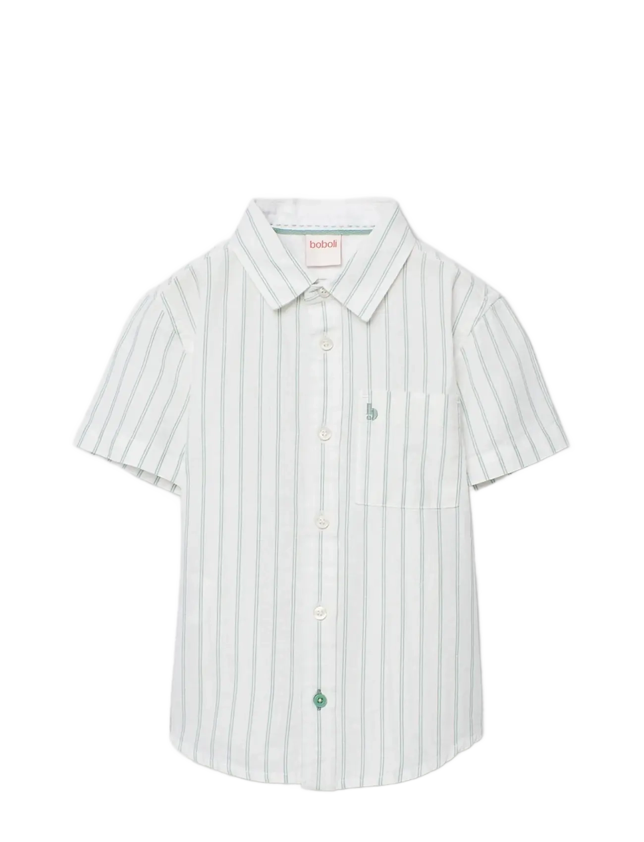 Boboli Shirt linen striped for boy -BCI - Leinen-Kleidung - STRIPES / white
