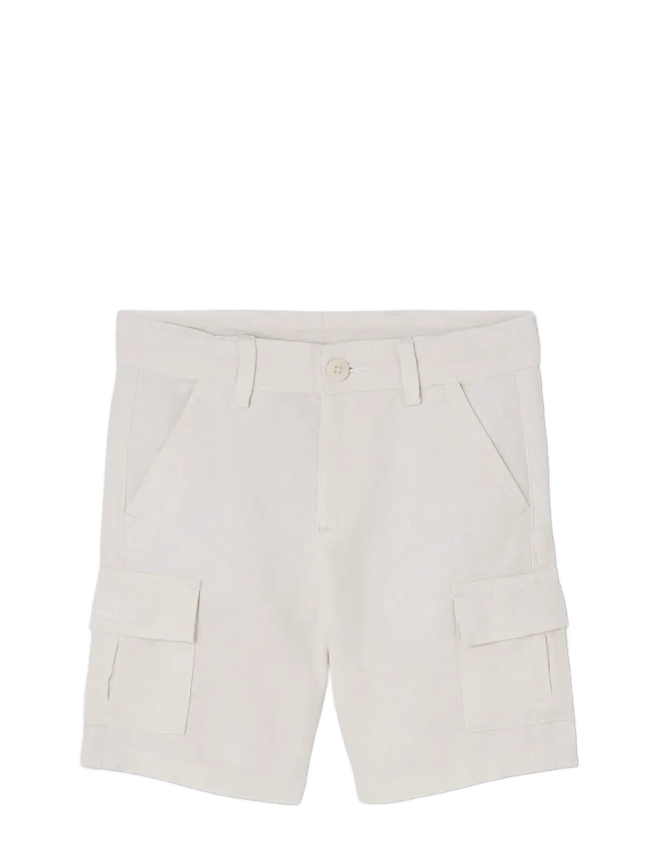 Boboli Linen bermuda shorts for boy -BCI - Shorts - WHITE / beige