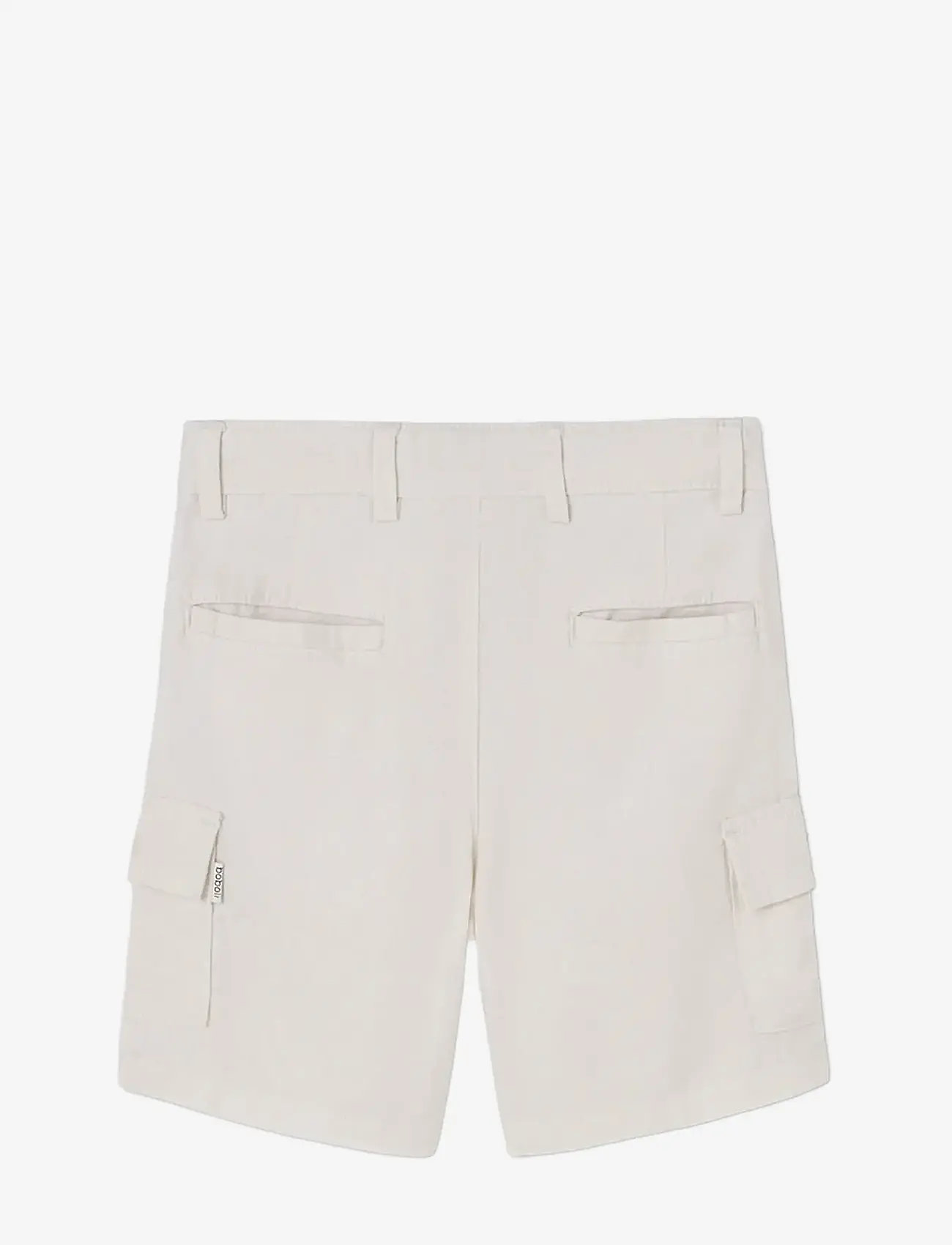 Boboli - Linen bermuda shorts for boy -BCI - cargo shorts - white - 1