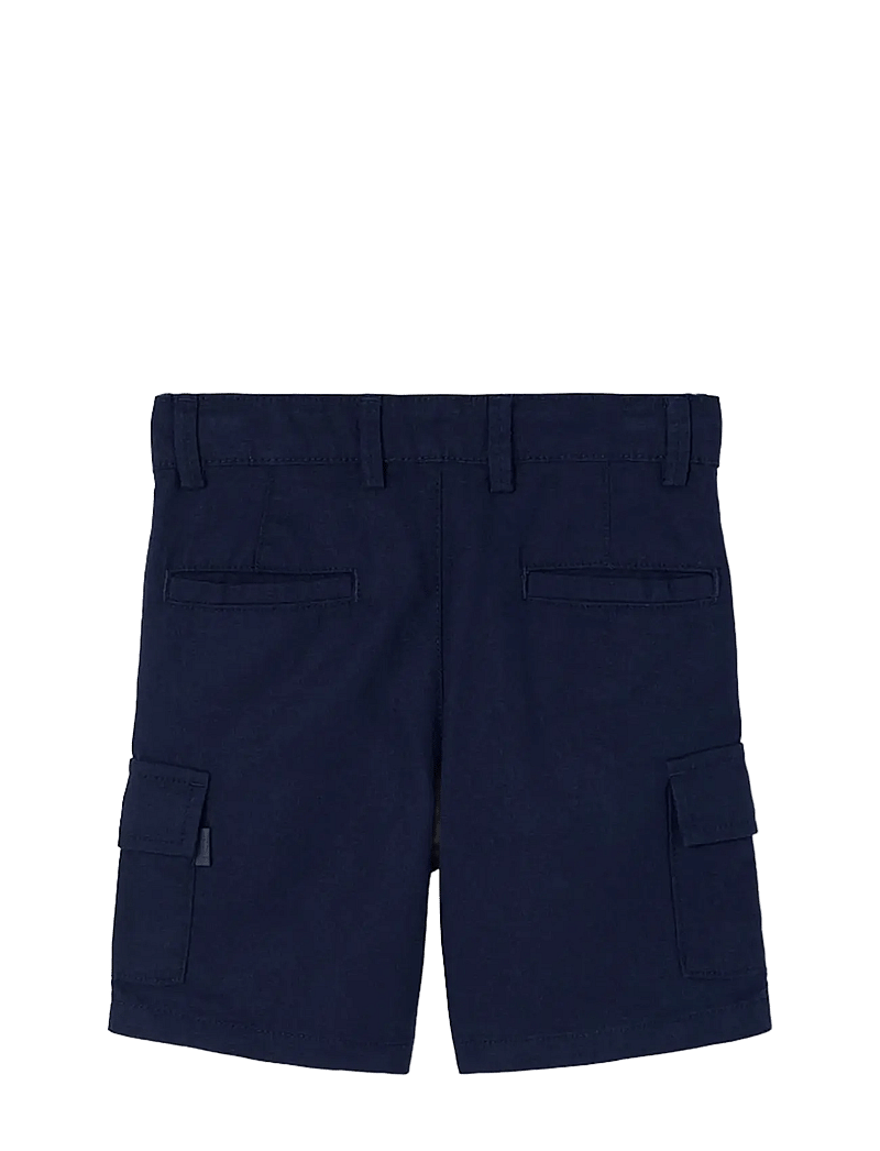 Boboli - Linen bermuda shorts for boy -BCI - cargo shorts - navy - 2