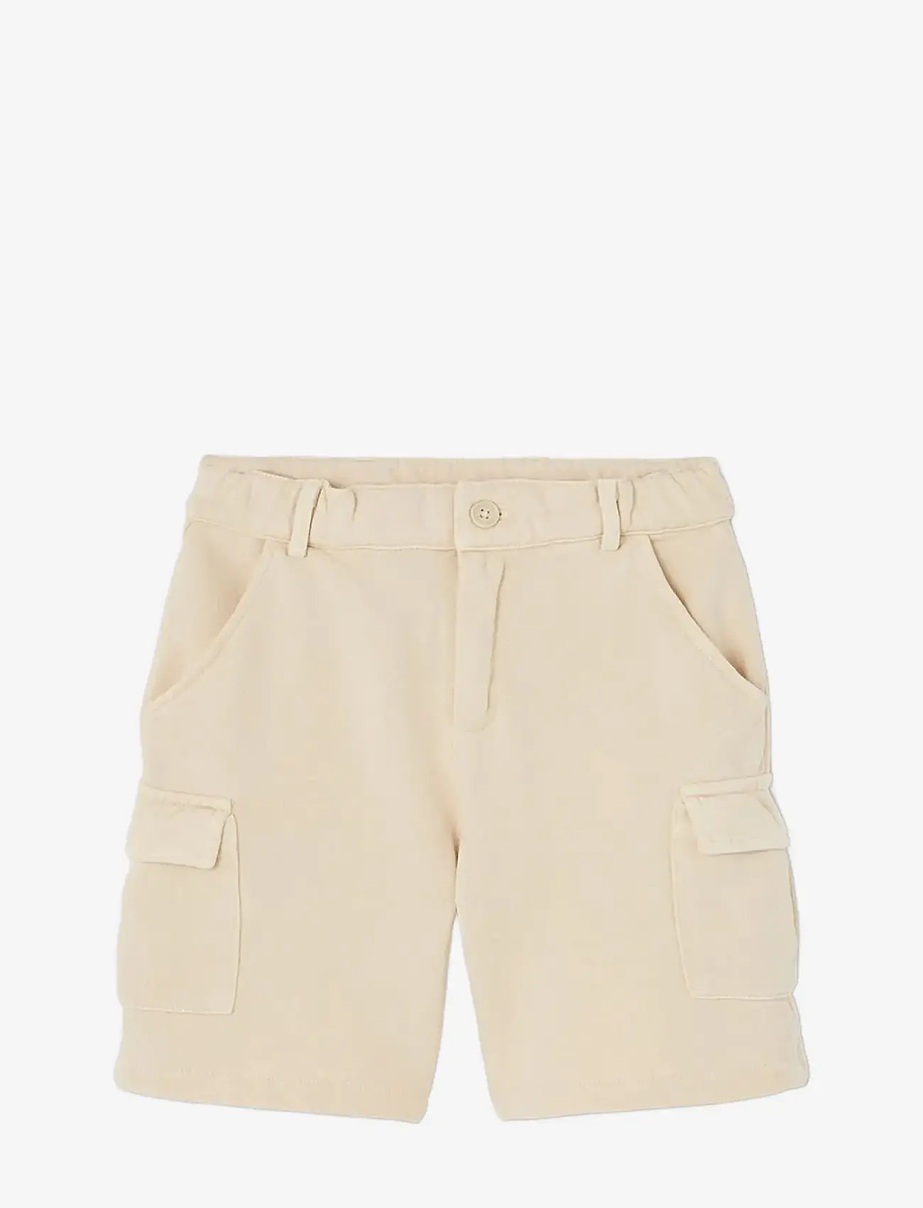 Boboli - Fleece bermuda shorts for boy -BCI - cargo shorts - beige - 1
