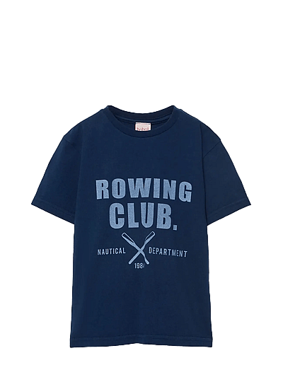 Boboli Knit t-Shirt dye for boy -BCI - Toppar & T-shirts - NAVY / blue