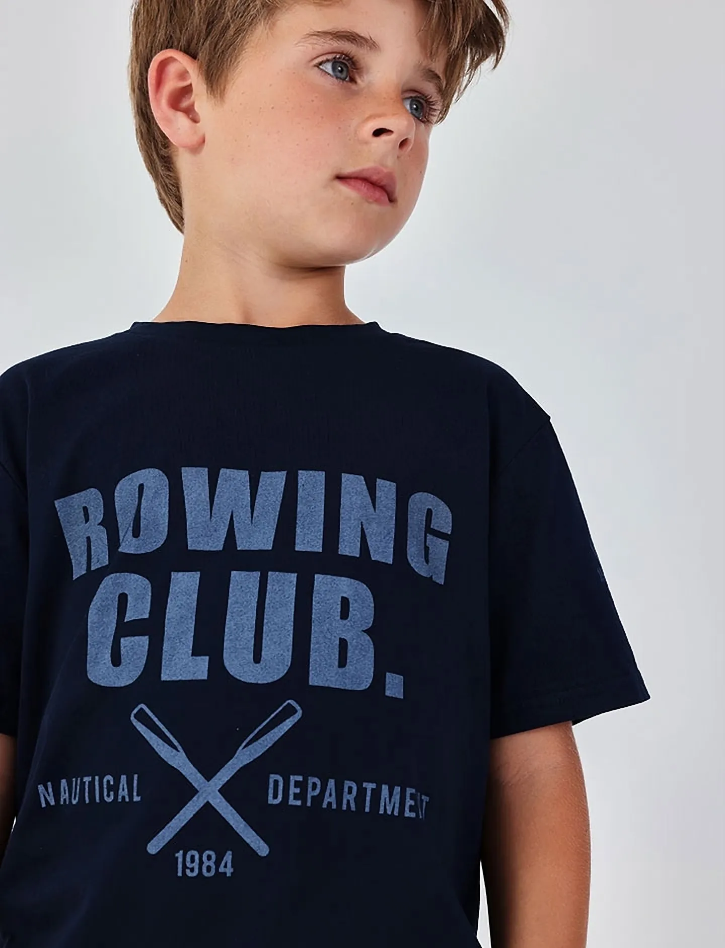 Boboli Knit t-Shirt dye for boy -BCI - Oberteile - NAVY / blue