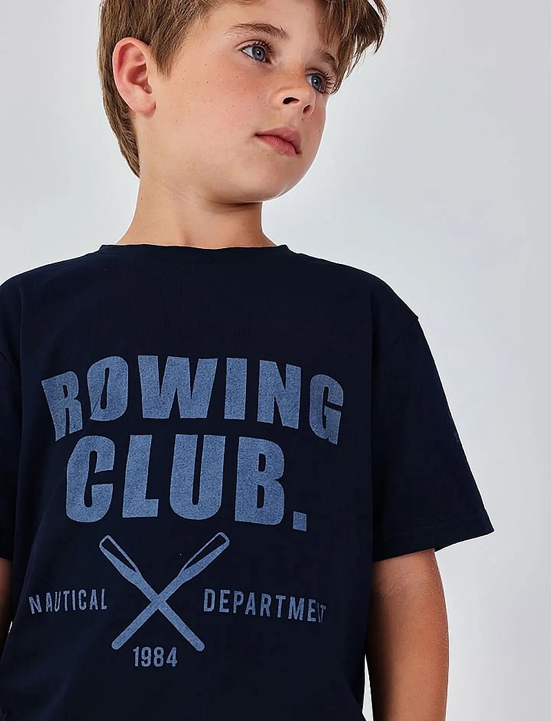Boboli - Knit t-Shirt dye for boy -BCI - kortærmede t-shirts - navy - 0