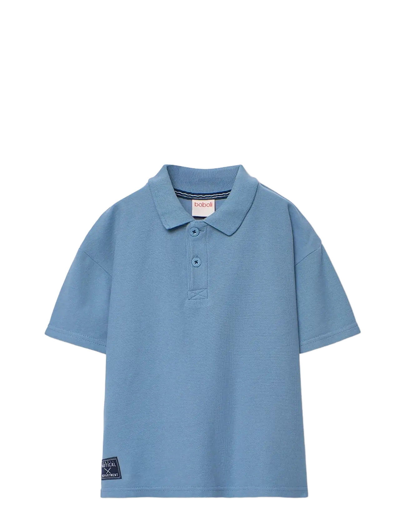BOBOLI Pique Polo Dye For Junge -Bci Blau - 162 - Kinder