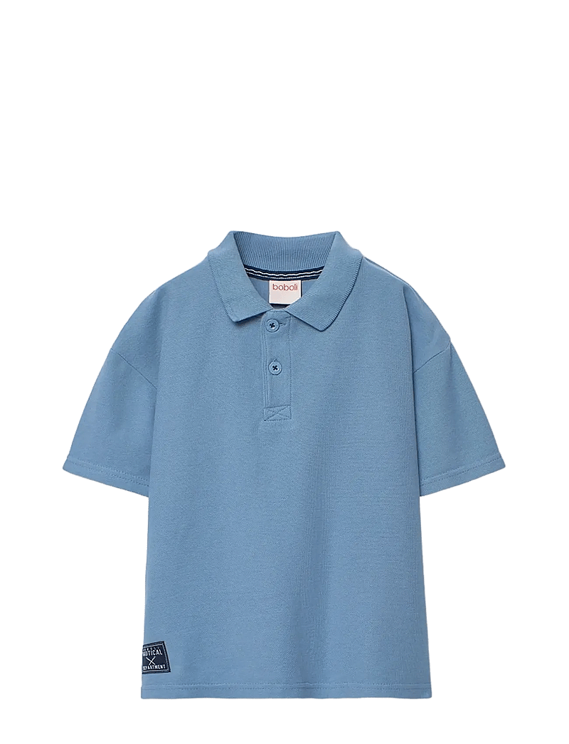 Boboli - Pique polo dye for boy -BCI - kortærmede poloer - indigo - 1