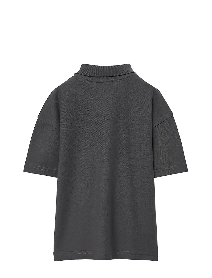Boboli - Knit polo for boy -BCI - kortärmade pikéer - anthracite - 2