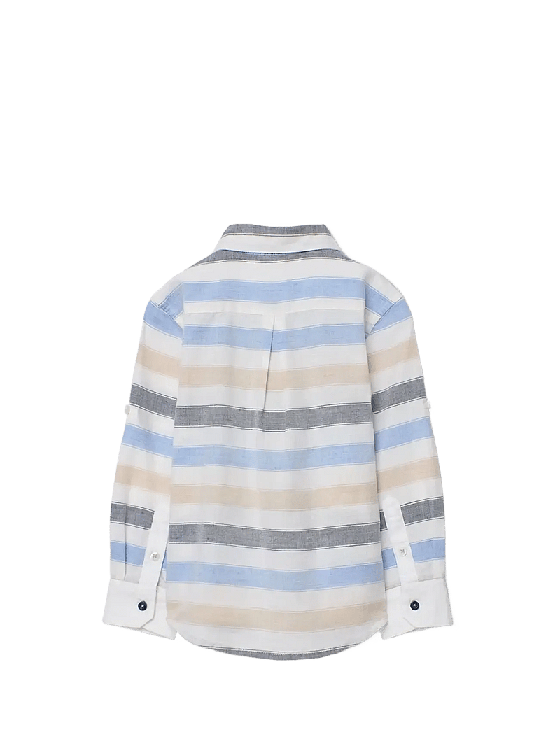 Boboli - Shirt linen striped for boy -BCI - langärmlige hemden - stripes - 2