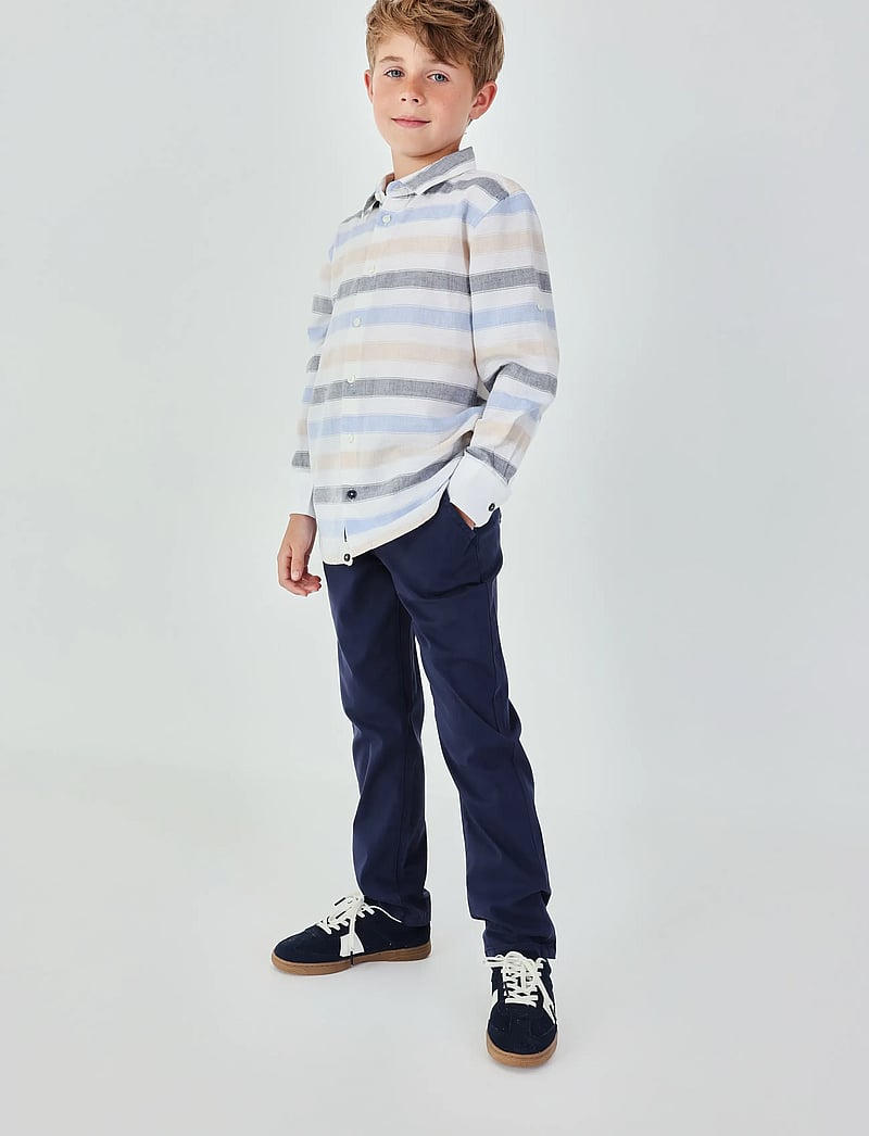 Boboli - Shirt linen striped for boy -BCI - langärmlige hemden - stripes - 4