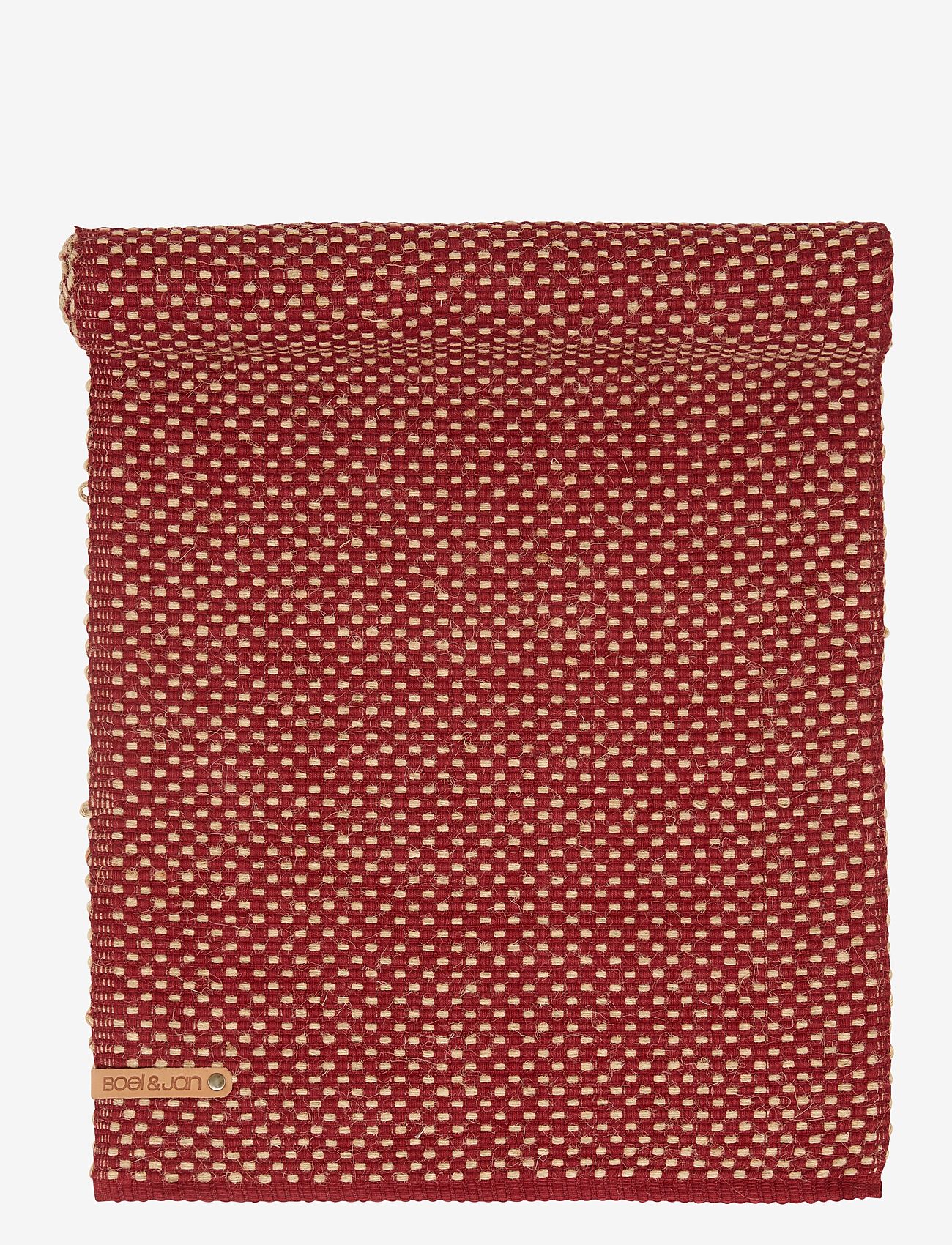 Boel & Jan - Runner - Jute Check - red - 0