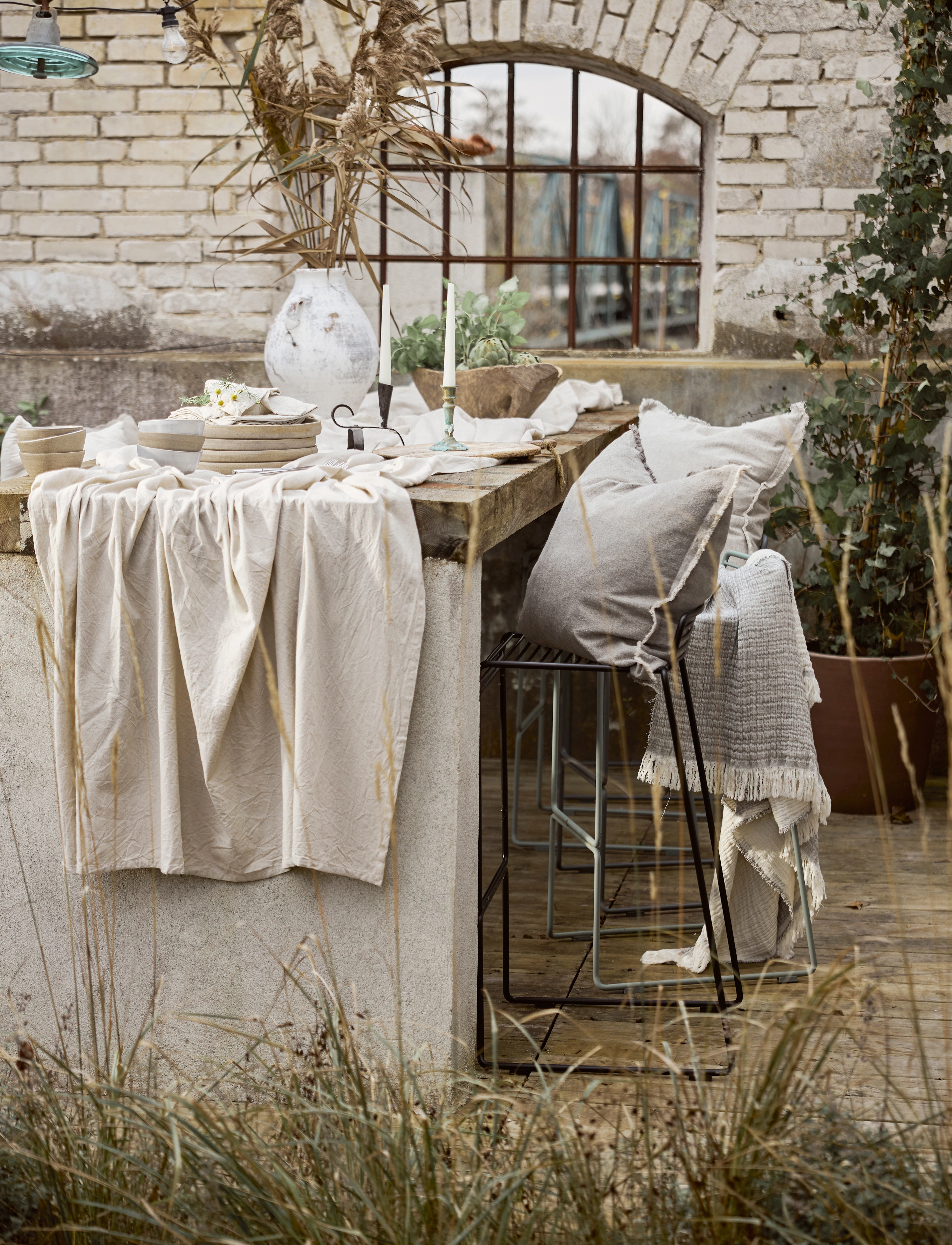 Boel & Jan - Throw - Samos - grey - 1