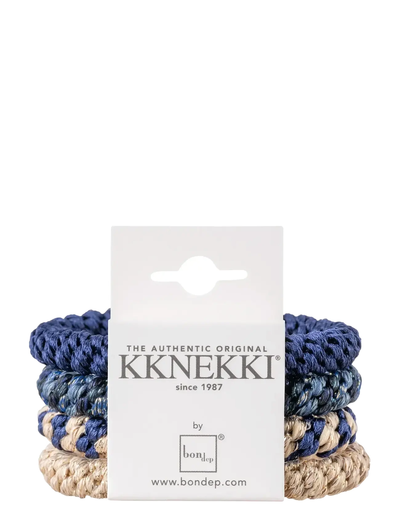 Bon Dep Kknekki Bundle 3, One Size, Hair Accessories, Blau - Scrunchies, Beauty