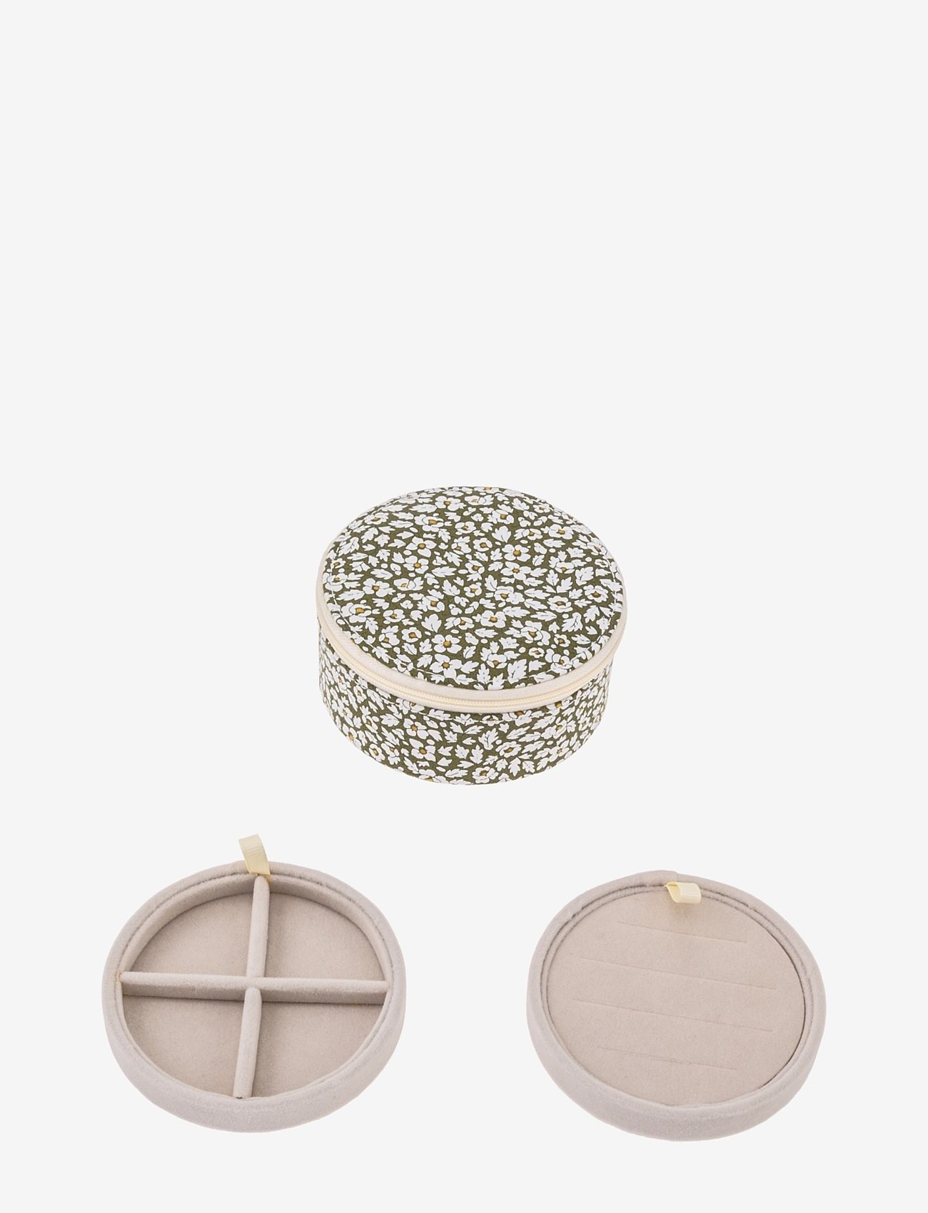 Bon Dep Jewelry Box Round Mw, One Size, Jewellery, Grün - Jewellery Boxes, Frauen