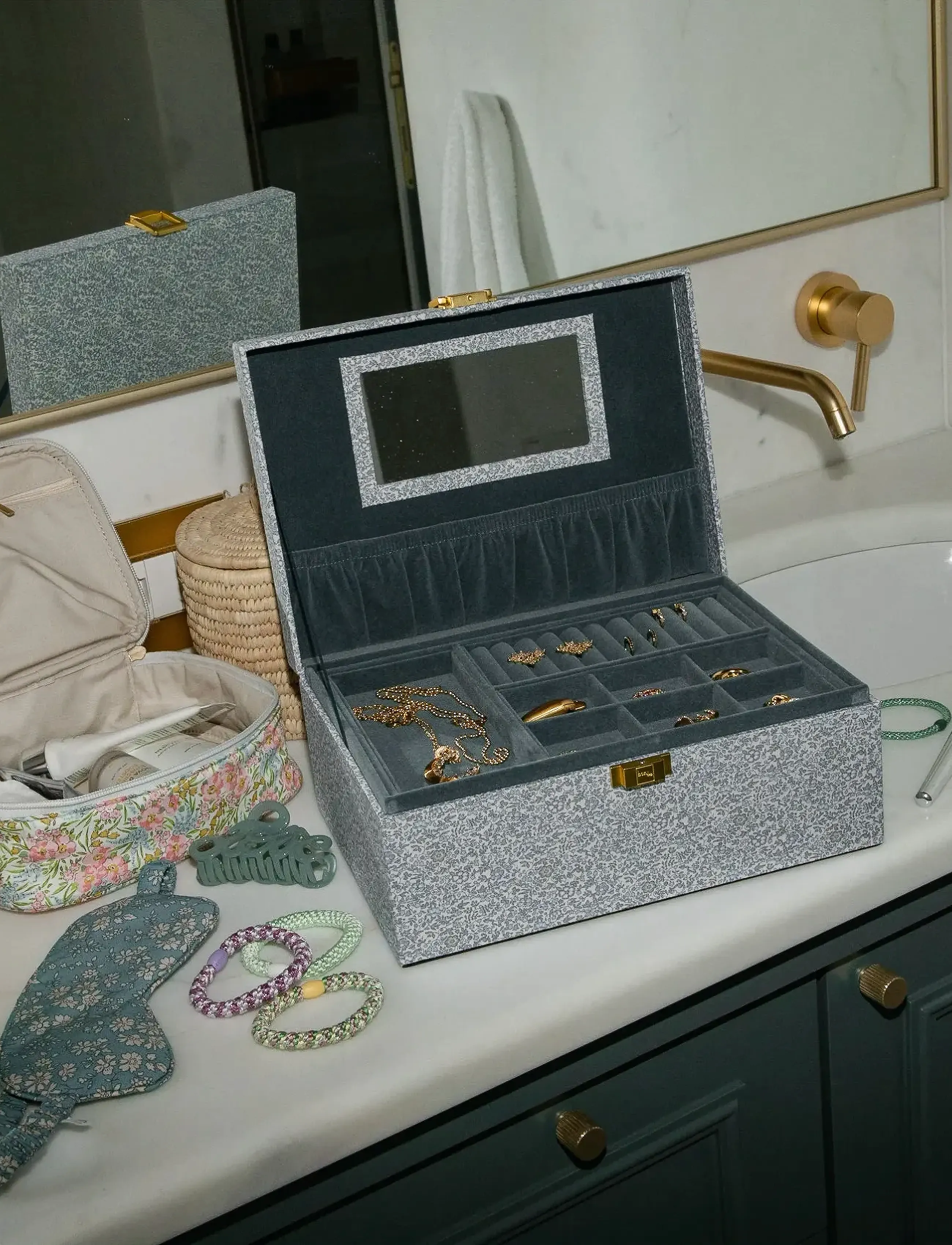 Bon Dep Jewelry Box Square Mw Liberty Katie And Millie Light Blau, Damen, Schmuckkästchen, Blau, Gr.ONE SIZE