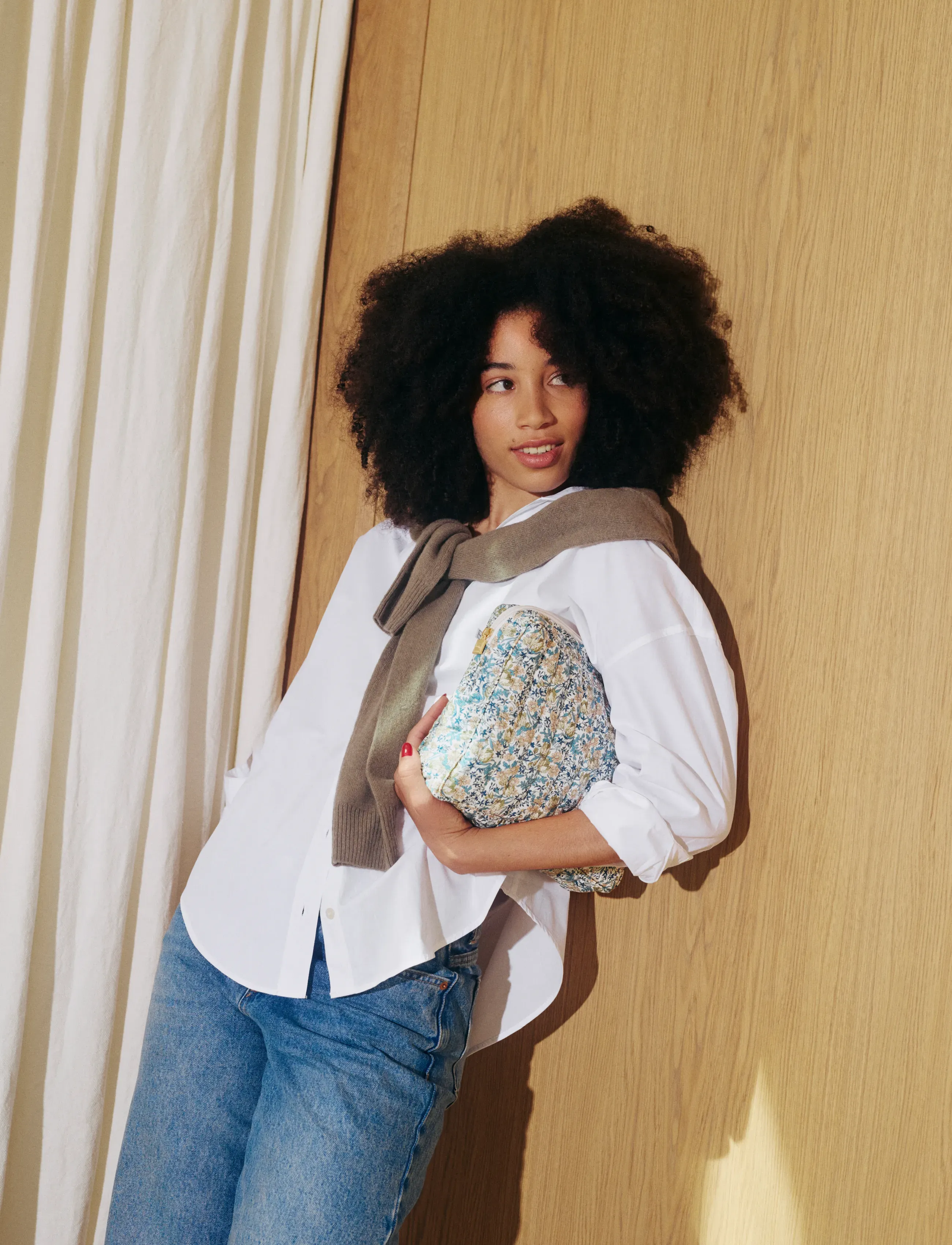 Bon Dep Pouch Big Mw Liberty Francesca Tulip, Kvinder, Quiltet Toilettaske, Blå, Str: ONE SIZE