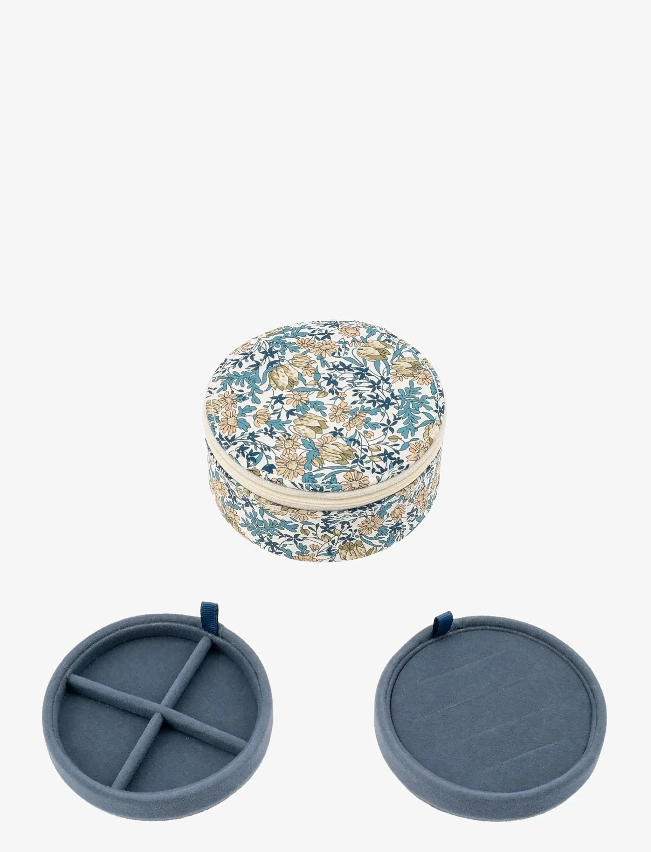 Bon Dep - Jewelry box round mw Liberty Francesca Tulip - jewellery boxes - blue - 1
