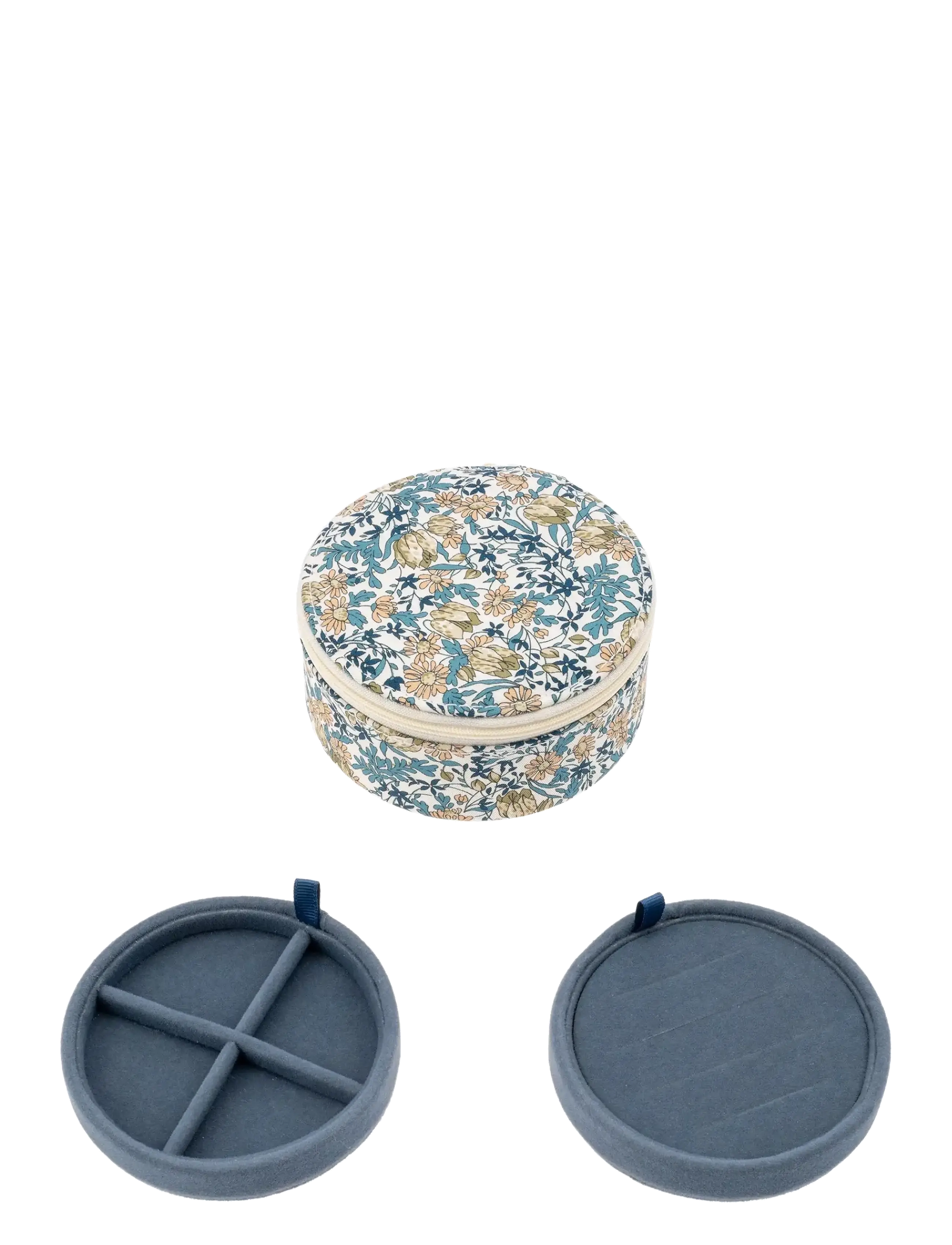 Bon Dep - Jewlery box round in liberty print - schmuckschatullen - blue - 1