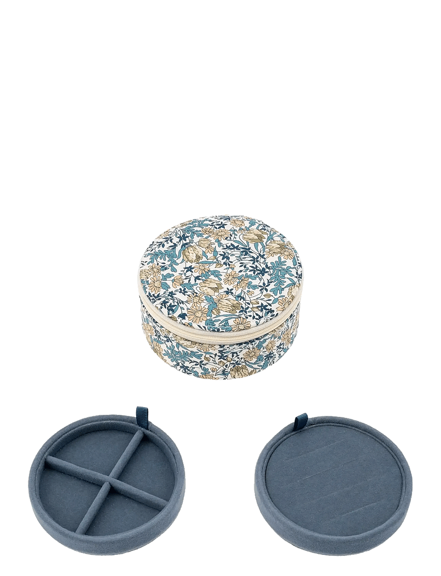 Bon Dep - Jewlery box round in liberty print - schmuckschatullen - blue - 1