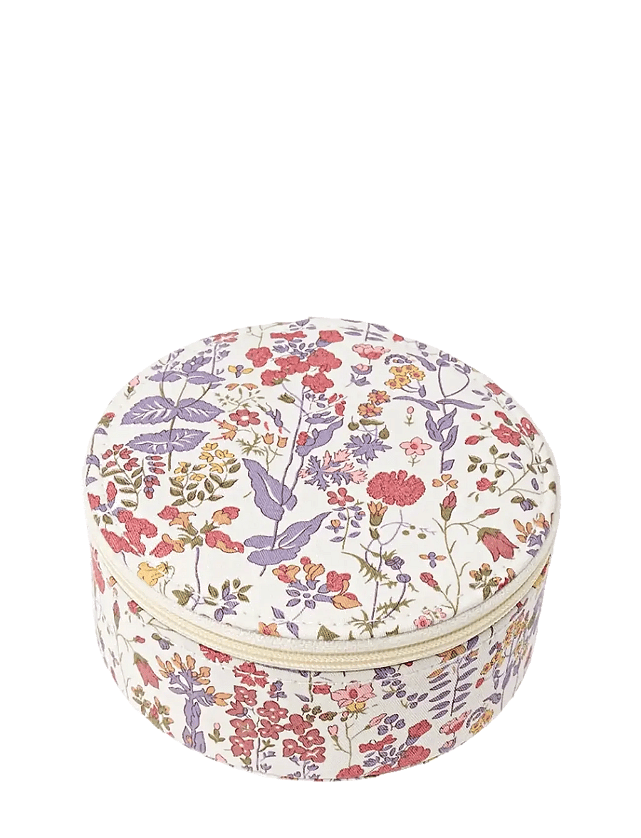 Bon Dep - Jewelry box round mw Liberty Field Flowers - smyckeskrin - pink - 0