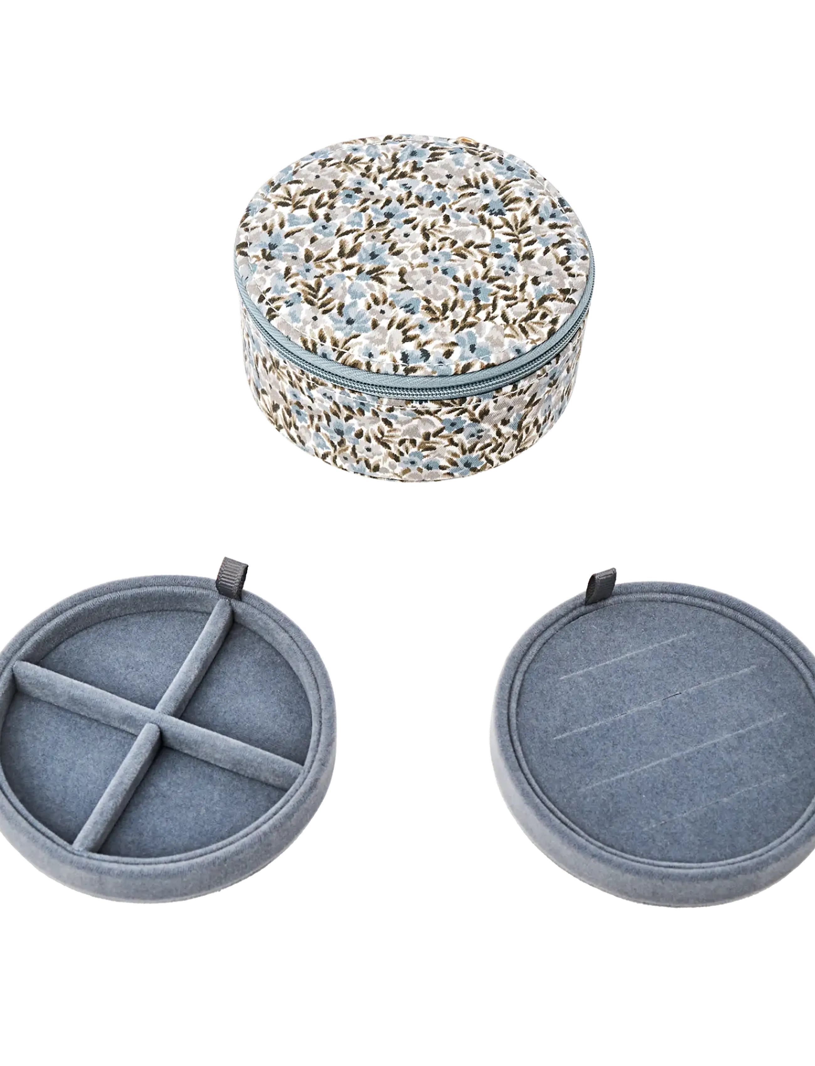 Bon Dep - Jewelry box round mw Liberty Rhea - smyckeskrin - blue - 1