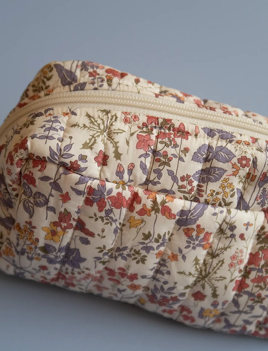 Bon Dep - Pouch XS square mw Liberty Field Flowers - alltags-style - pink - 4
