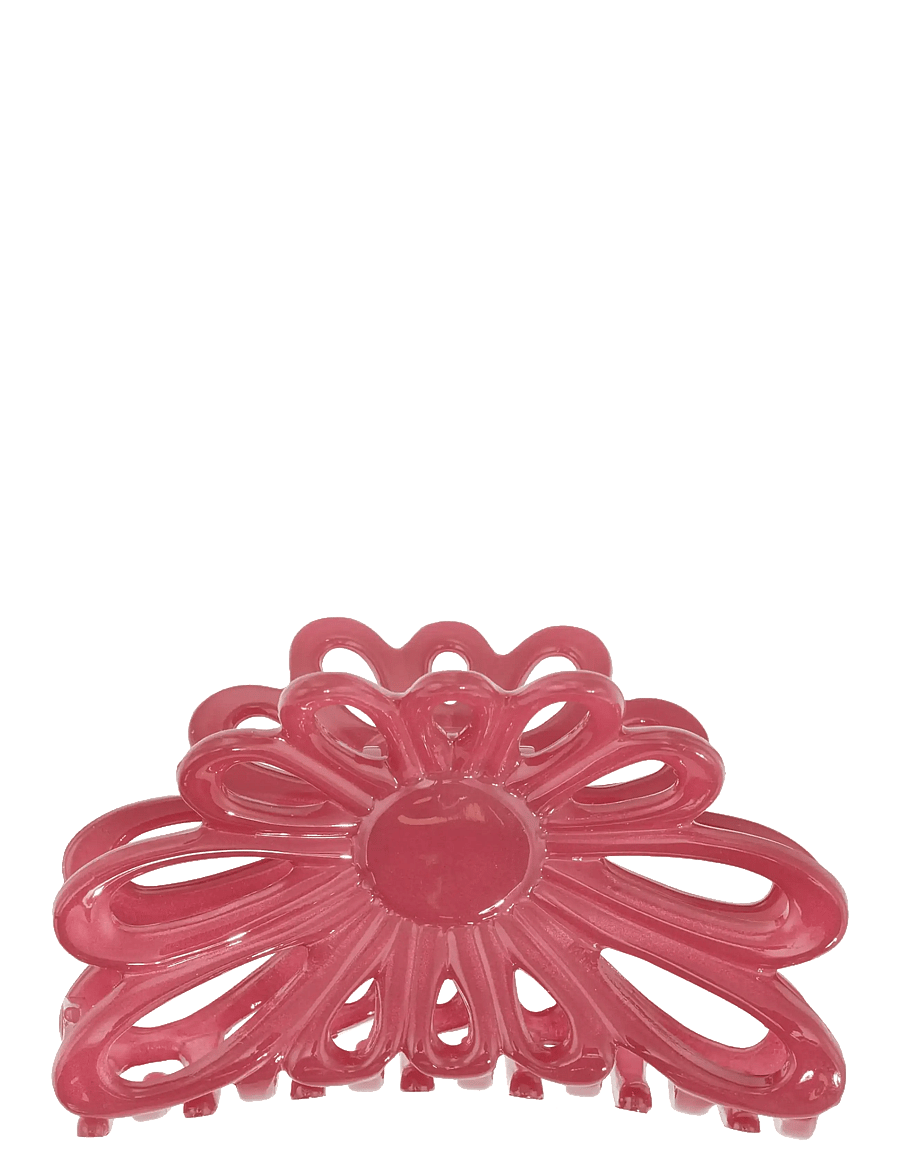 Bon Dep - Flower claw 8cm Rose Pink - hårklämmor - pink - 0