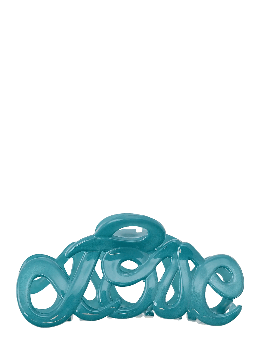 Bon Dep - Love claw 8 cm Petrol Blue - hårklämmor - blue - 0