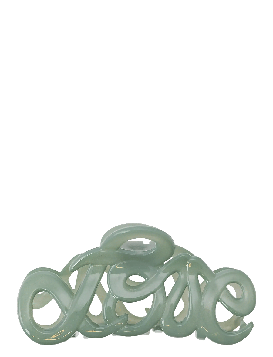 Bon Dep - Love claw 8cm Water Green - hårklämmor - green - 0