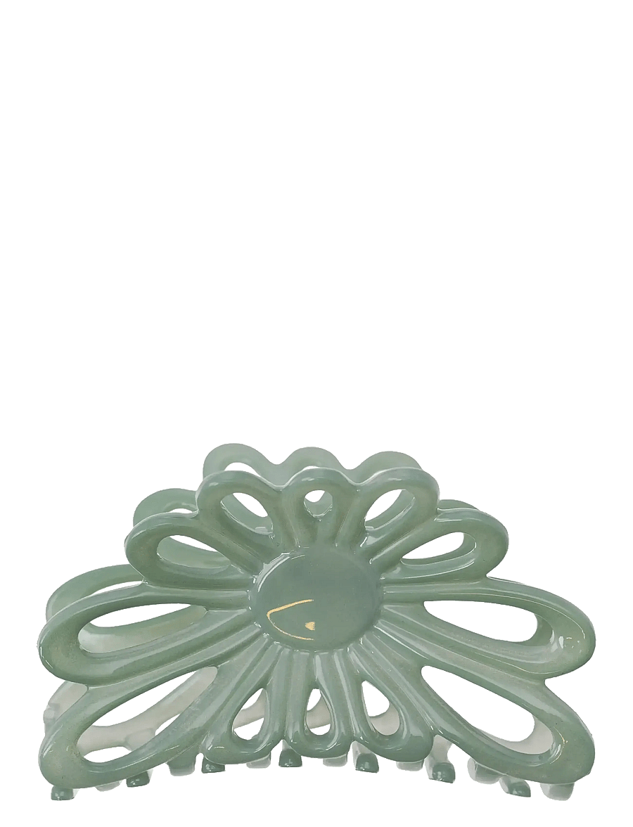 Bon Dep - Flower Claw 8cm Water Green - hårklemmer - green - 1