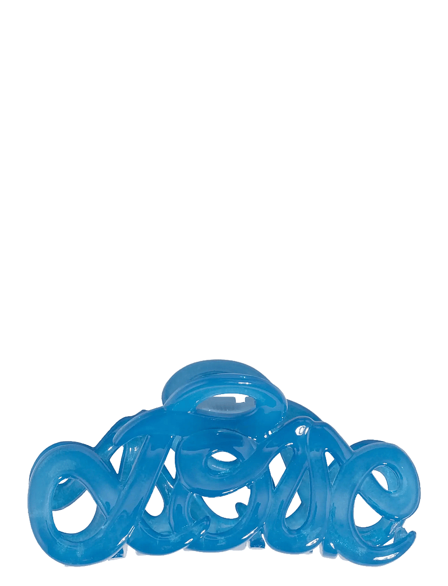 Bon Dep - Love claw 8cm Azure Blue - hårklämmor - blue - 0