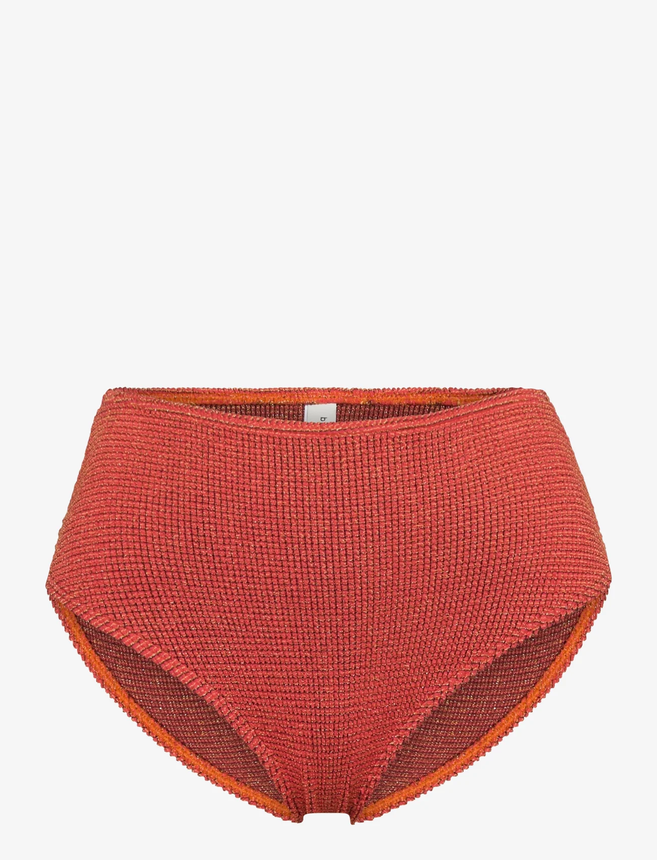 Bond-Eye - Palmer Brief Cocoa Lurex - high waist bikini bottoms - coral lurex - 0