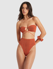 Bond-Eye - Palmer Brief Cocoa Lurex - bikinitrosor med hög midja - coral lurex - 2