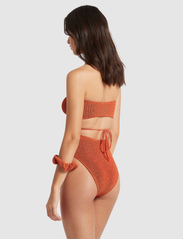 Bond-Eye - Palmer Brief Cocoa Lurex - high waist bikini bottoms - coral lurex - 4