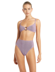 Bond-Eye - Palmer Brief Cocoa Lurex - high waist bikini bottoms - lavender lurex - 2