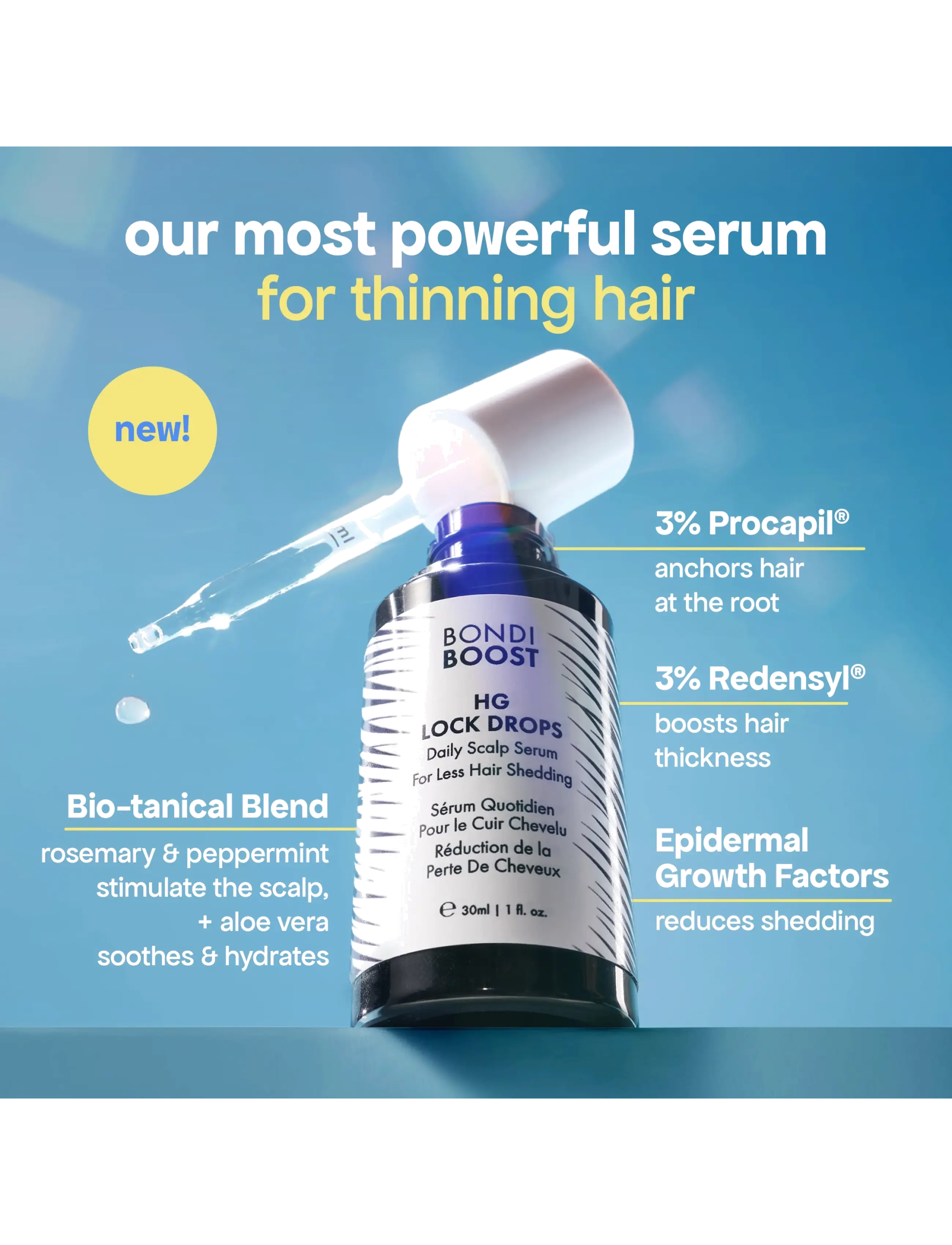 Bondi Boost - HG Lock Drops For Thinning Hair - hår - clear - 2