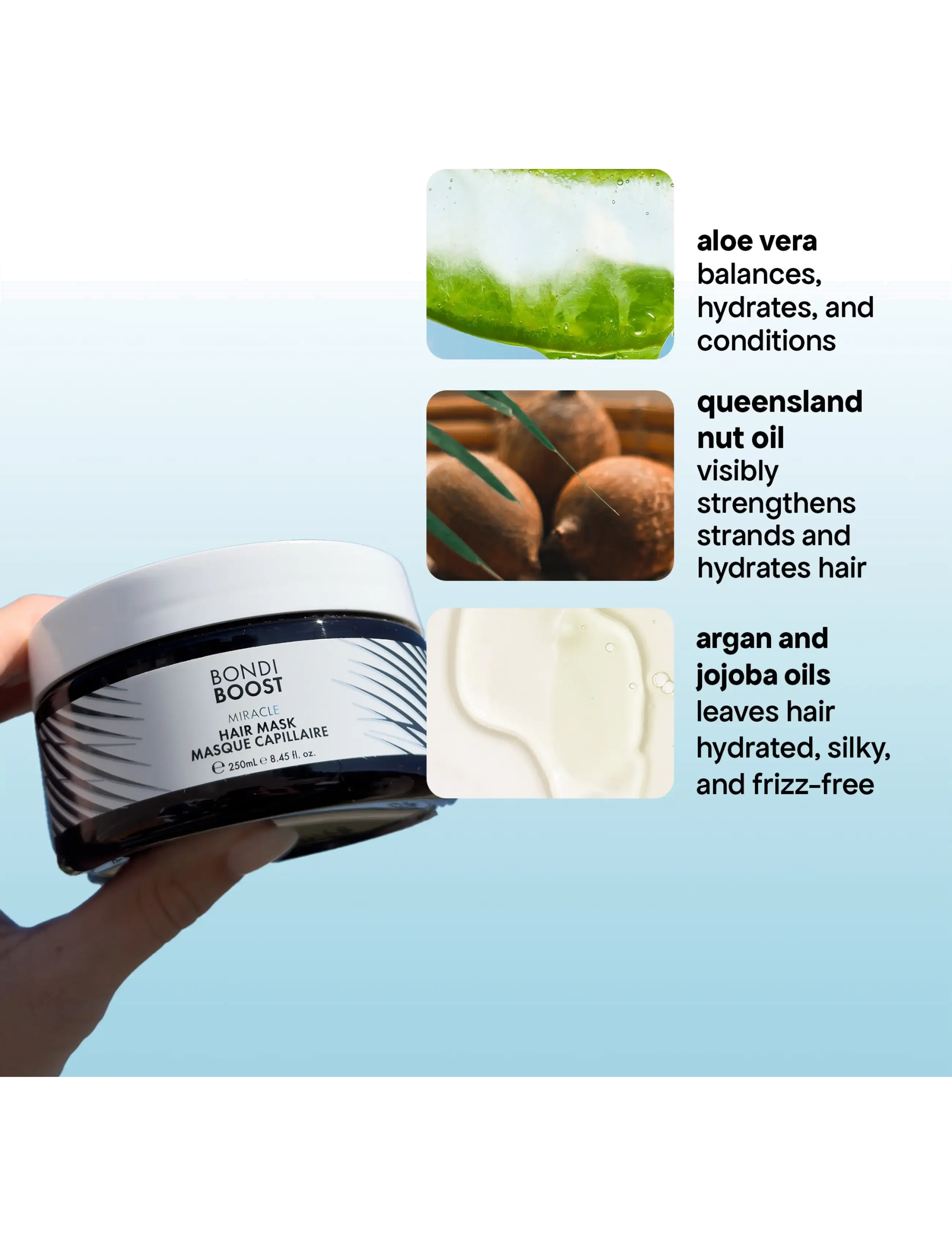Bondi Boost - HG Miracle Hair Mask - hårinpackning - clear - 3