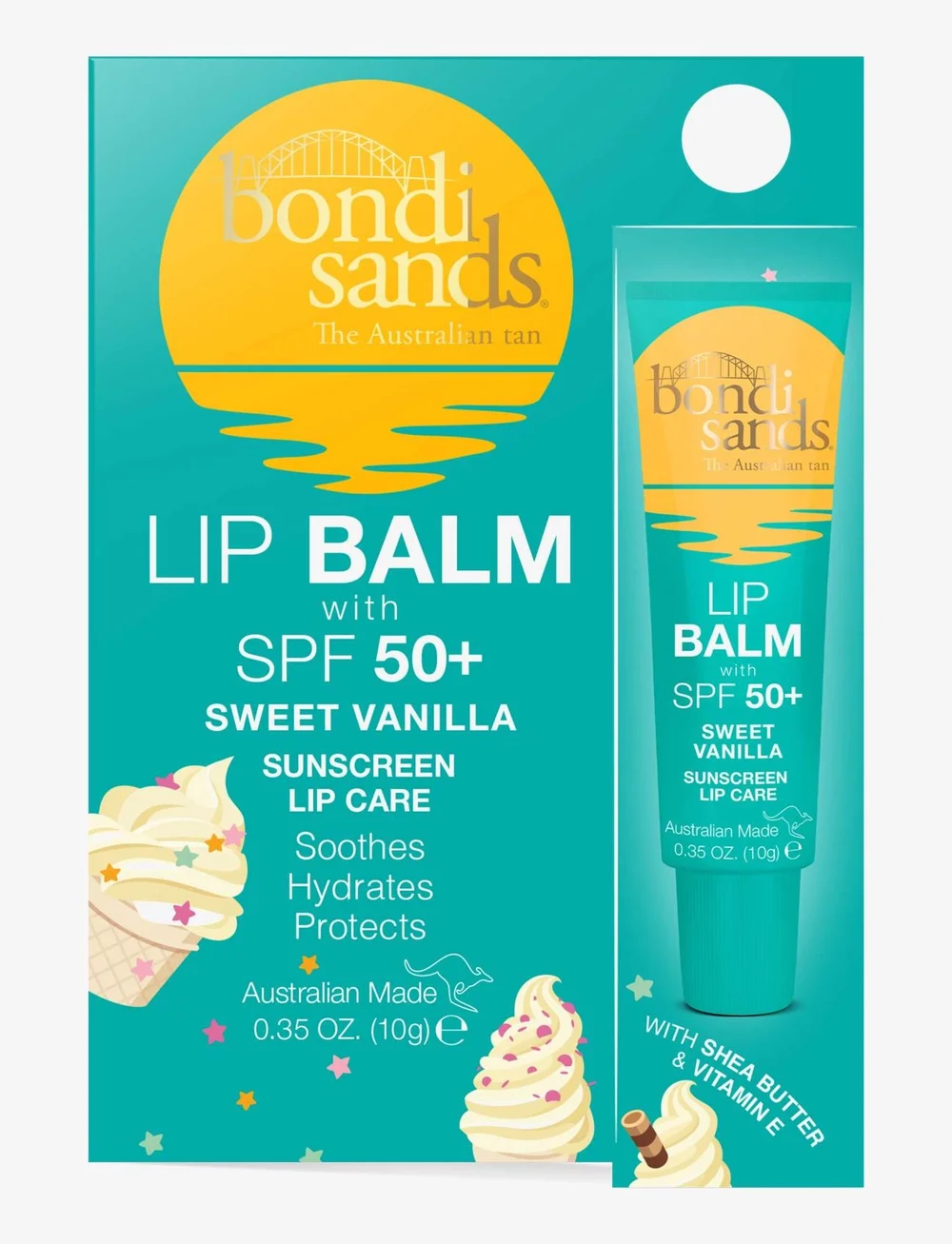 Bondi Sands - SPF 50+ Lip Balm Vanilla - til læberne - no colour - 1