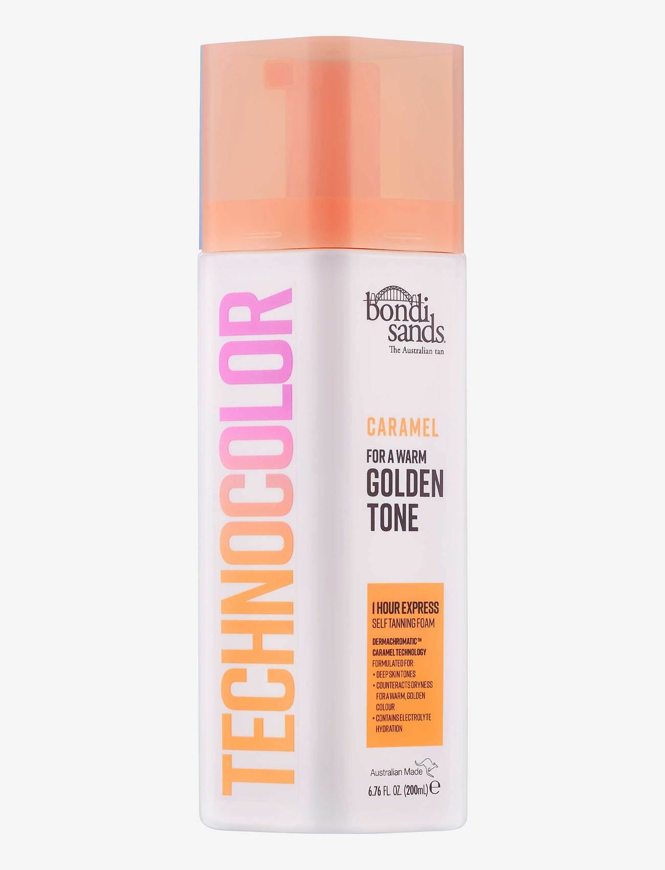 Bondi Sands Technocolor 1 Hour Express Self Tanning Foam Caramel (Golden Tone), Selvbruner, Nude, Str: 200 ml