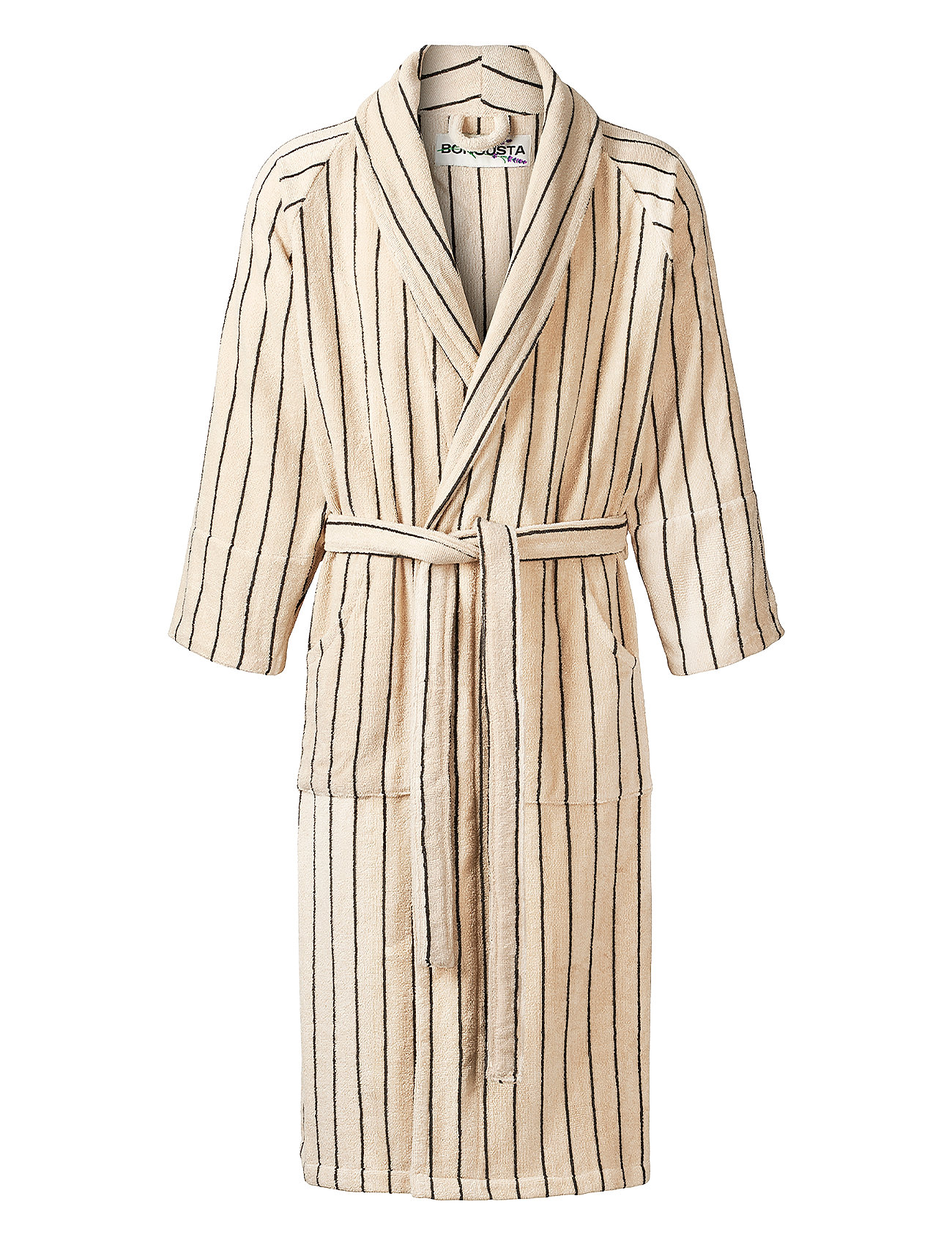 Bongusta Naram Bathrobe - Creme & Ink - - S/M 122 cm 1