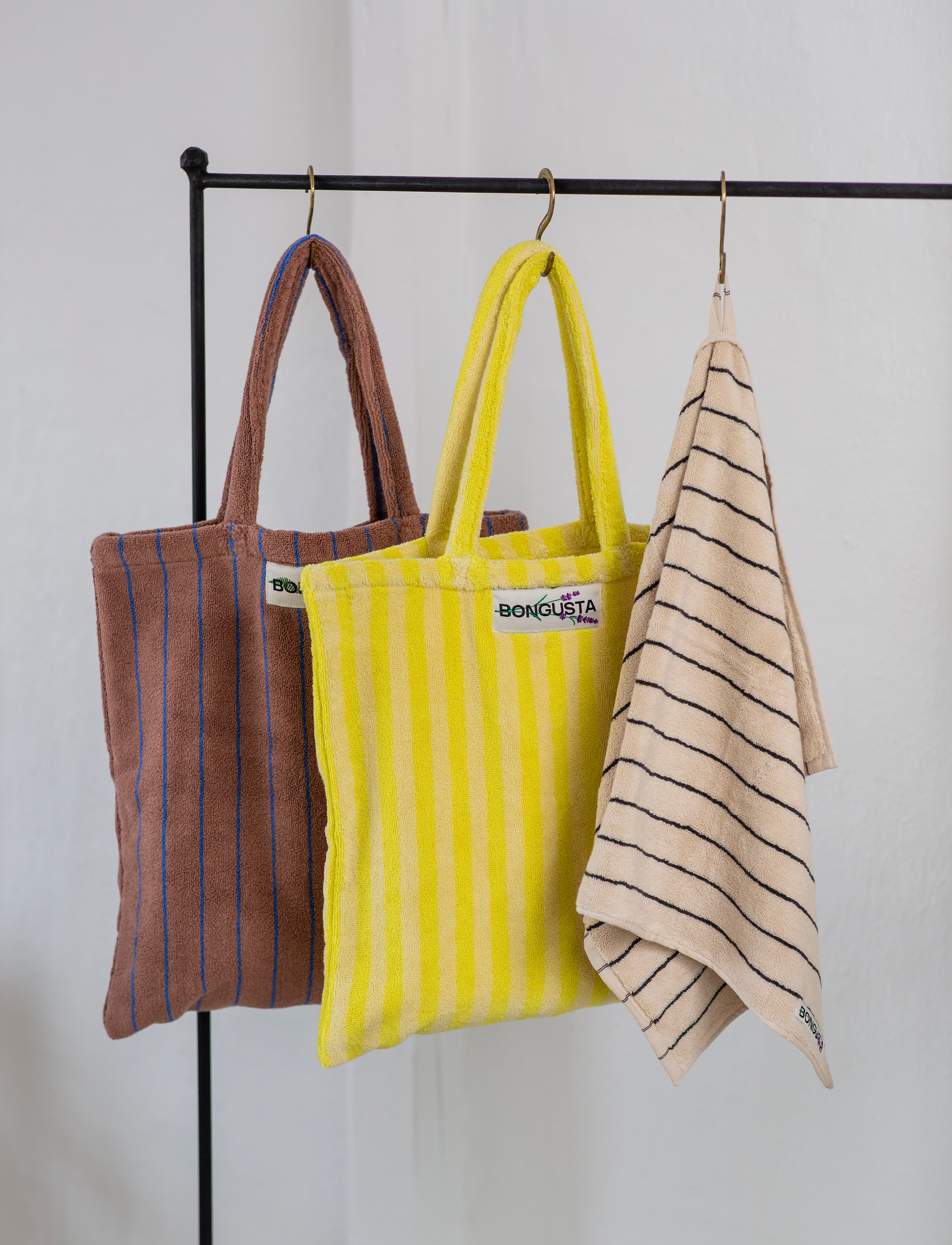Bongusta - Naram Totebag - tote bags - camel & ultramarine - 1